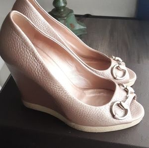Gucci Leather Wedges